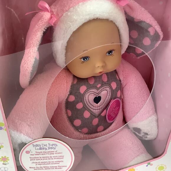 Madame Alexander Polka Dot Puppy Lullaby Baby Doll - Plays Music! - 12" Doll NIB - Picture 2 of 11